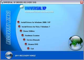 Universal XP Drivers Restore Recovery CD Disk Disc for  