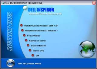 DELL Inspiron E1505 Driver Restore Recovery CD Disk     