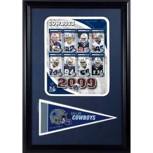  2009 Dallas Cowboys 12x18 Pennant Frame   NFL Banners and 