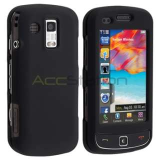 For Samsung U960 Rogue Black Snap on Rubber Hard Cover Case+LCD Screen 