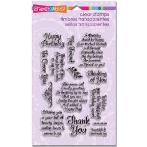  Friendly Phrases Perfectly Clear Stamps Arts, Crafts 