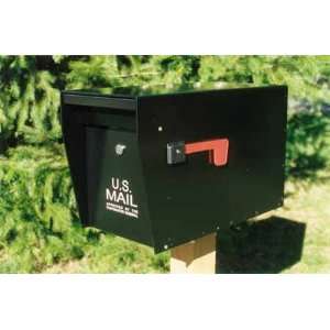  Pinnacle Plus Locking Mailbox With Matching Post   Black: Home 