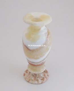 Egyptian Alabaster Semi Precious Stone Vase #1155  