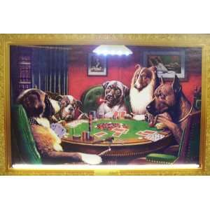  Dogs Playing Poker LED Neon Sign: Sports & Outdoors