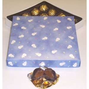 Scotts Cakes 1 Pound Dark Chocolate Covered Caramels in a Snowman Box