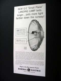 GE 4553 Small Airplane Landing Lamp 1959 print Ad  