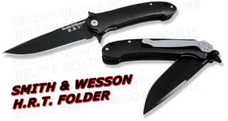 Smith & Wesson HRT Folder Black Plain Edge SWHRTMGB  