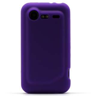 bright purple soft skin case gel silicone rubber cover for verizon htc 