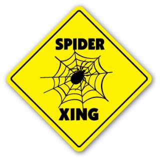 SPIDER CROSSING Sign new xing spider gift arachnid lover collector 