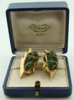 Designer H. Stern 18K Gold & Green Tourmaline Earrings  