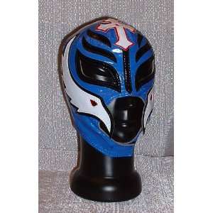  WWE REY MYSTERIO Mini BLUE Pro Grade Mask w/ Stand 