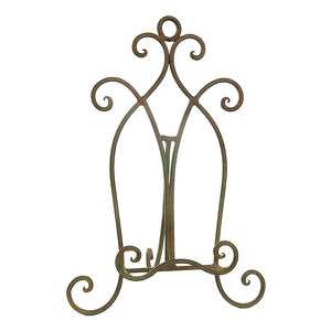 IRON EASEL PLATE RACK PICTURE HOLDER ORNATE TABLETOP  