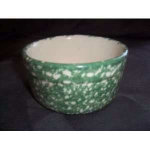  Henn Pottery Roseville Spongeware Green Butter Crock 
