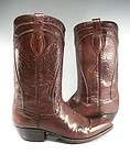   Mens VTG Glzd Goat Skin Cowboy Boots 10.5B $520 CMP EUR Leather NARROW