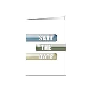  Save the Date Wedding Invitation, Blue Green and Tan Card 