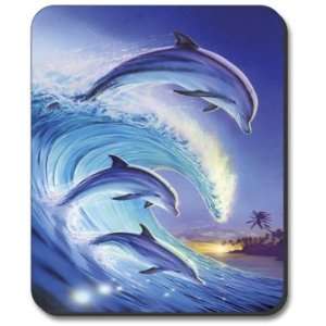  Decorative Mouse Pad Dolphins in the Wave Sea Life 