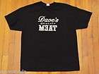 Official Daves Quality Meat DQM Meats Plaid Graphic Black T Shirt Tee 