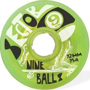   Ball 75a 72mm Cl.green Skateboard Wheels (Set Of 4)