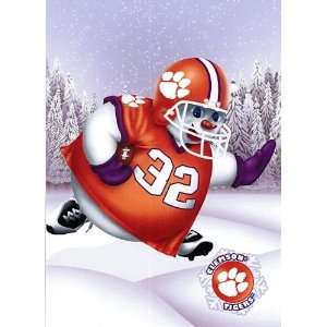  Clemson Tigers with Snowman Christmas Cards and Envelopes 