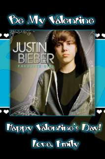 Justin Bieber Valentines Day Valentine Card for School  