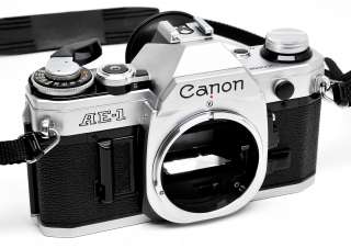   CANON AE 1 35mm SLR Film Camera Body, Silver / Black, Vintage  