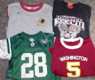 NFL Redskins or superbowl xxxvll shirt or Jets jersey *  
