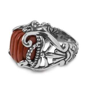   Carolyn Pollack Sterling Silver and Cimarron Red Jasper Ring Jewelry