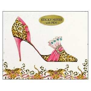  Pictura Sticky Notes w/Pen Head Heels Leopard Pink: Arts 