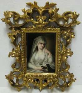 PORTRAIT OF A LADY OIL ON PORCELAIN PLAQUE LATE 19TH EARLY 20TH 