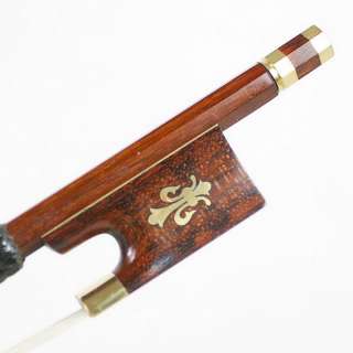 Gold Pernambuco Violin Bow G906 Fleur de lys snakewood frog  