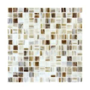  Glass Tile   Iridescent Series Ivory / 3/4 in. x 3/4 in 