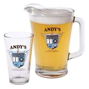 Personalized Man Cave Pint Glasses (Set of 4)  Kitchen 