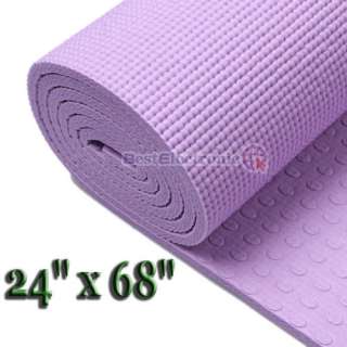 8mm 24 x 68 Yoga Mat Pad Non Slip Exercise Fitness PU  