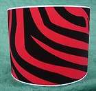 red zebra print drum lampshade ceiling lights table lamps pendant