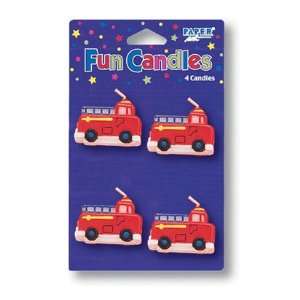  Fire Rescue Pals Fire Truck Candles 4pk Toys & Games