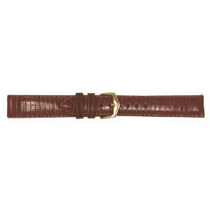   : Mens 18mm Honey Short Genuine Lizard Leather Watch Strap: Jewelry