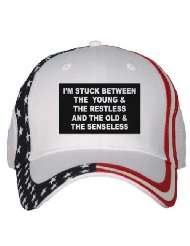   THE RESTLESS AND THE OLD & THE SENSELESS USA Flag Hat / Baseball Cap