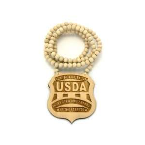  Natural Wooden USDA Certified Pendant With a 36 Inch Necklace Chain 